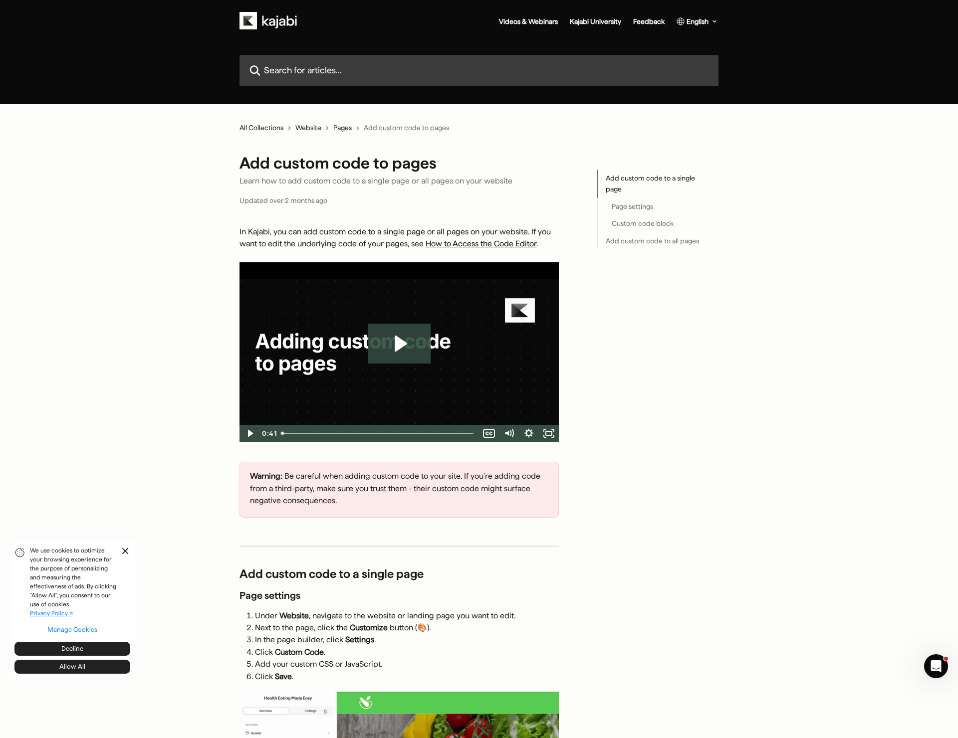 Kajabi - Embedding SmartForm
