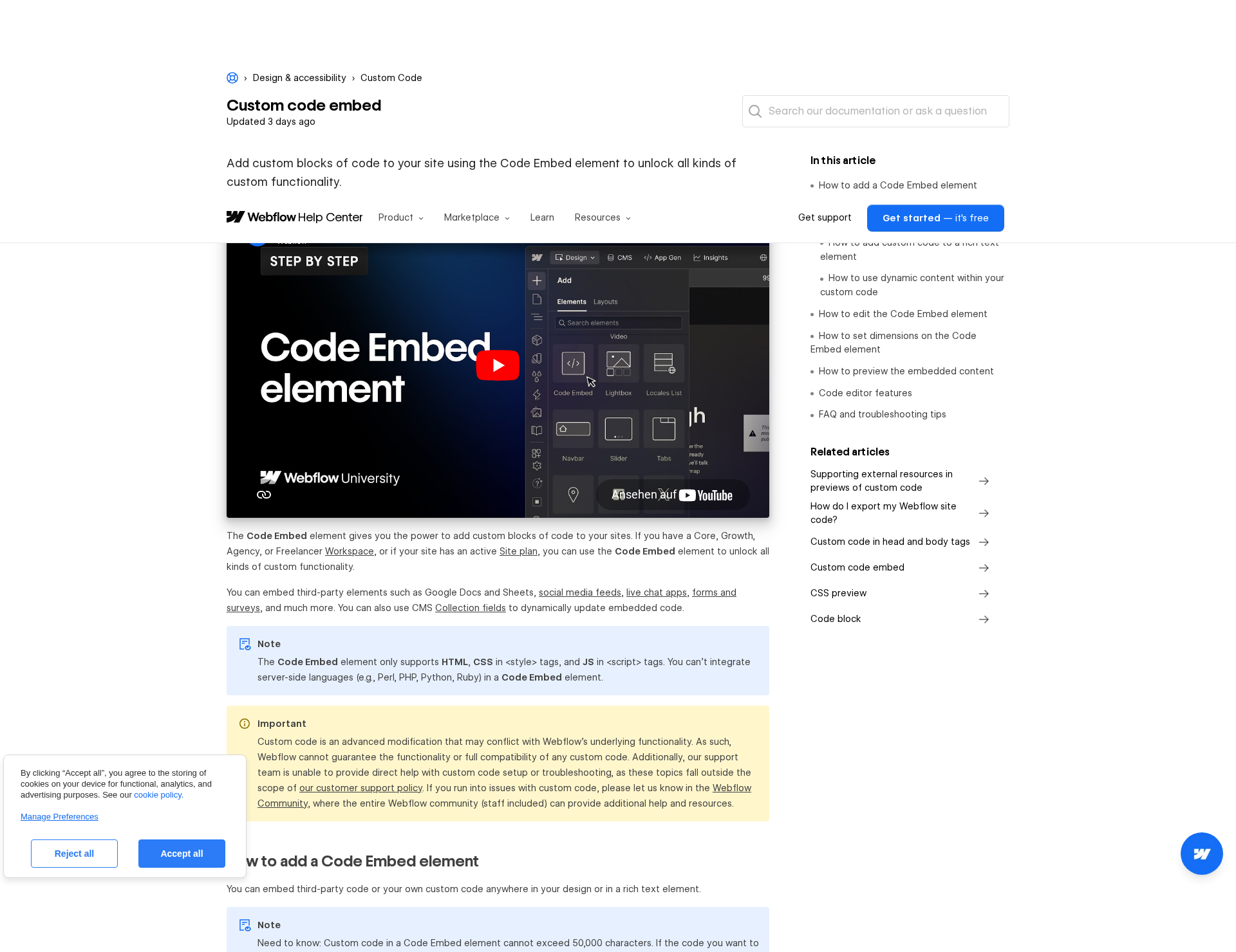 Webflow - Embedding SmartForm